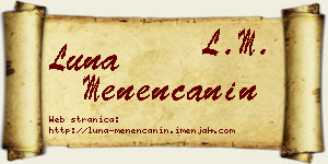 Luna Menenćanin vizit kartica